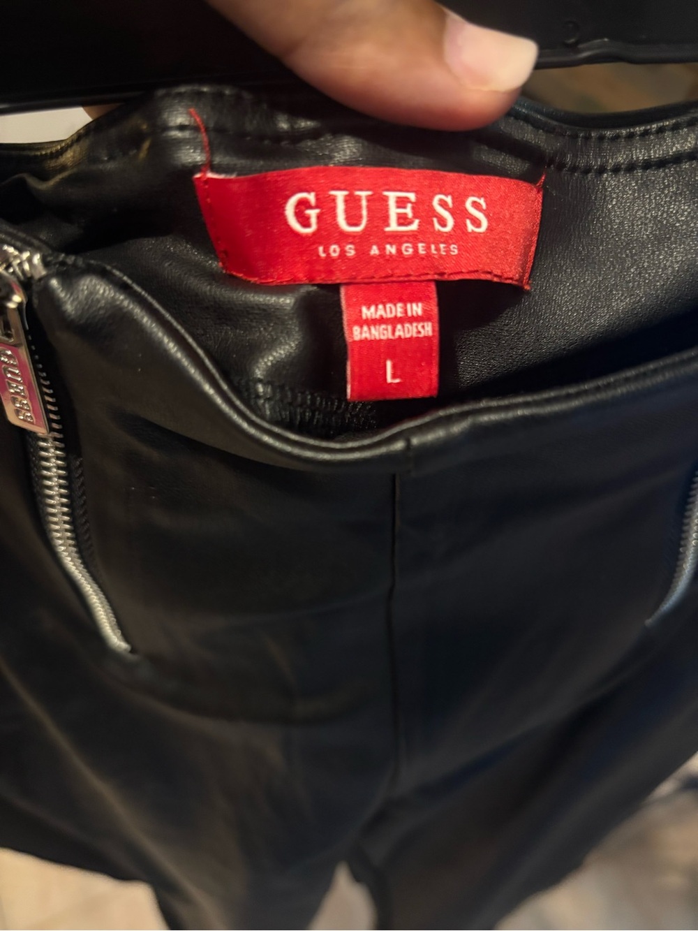 Guess Faux Leather Black Skinny Pants